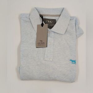 Gunn Polo Sky Blue Polo Shirt Sz Small